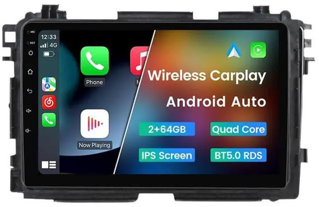 Main image of Android Stereo for Honda Vezel HR-V HRV 2013-2022, 9" Wireless Wired Car-Play Android Auto GPS Navigation IPS Touch Screen Blue-Tooth FM RDS Head Unit, 2GB RAM 64GB ROM