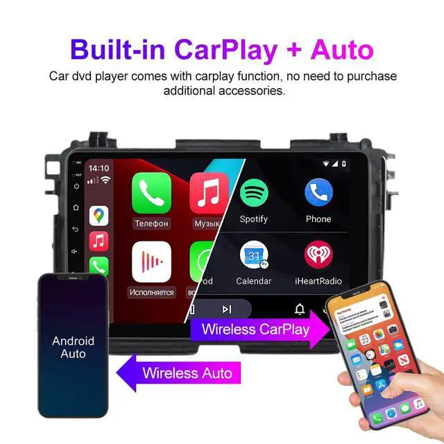 Alt view image 3 of 7 - Android Stereo for Honda Vezel HR-V HRV 2013-2022, 9" Wireless Wired Car-Play Android Auto GPS Navigation IPS Touch Screen Blue-Tooth FM RDS Head Unit, 2GB RAM 64GB ROM
