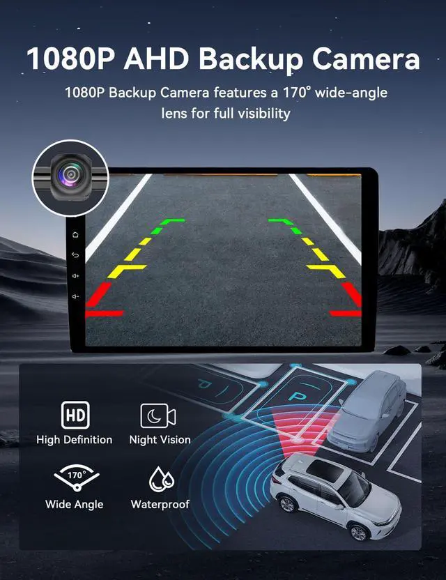 Alt view image 6 of 7 - 64G Android Upgrade Car Radio for Ford F150 2009-2012, 9" Touch Screen 1280 * 800 Wireless Carplay/Android Auto/1080P AHD Backup Camera/AM & FM Radio/5G WiFi/GPS/Bluetooth