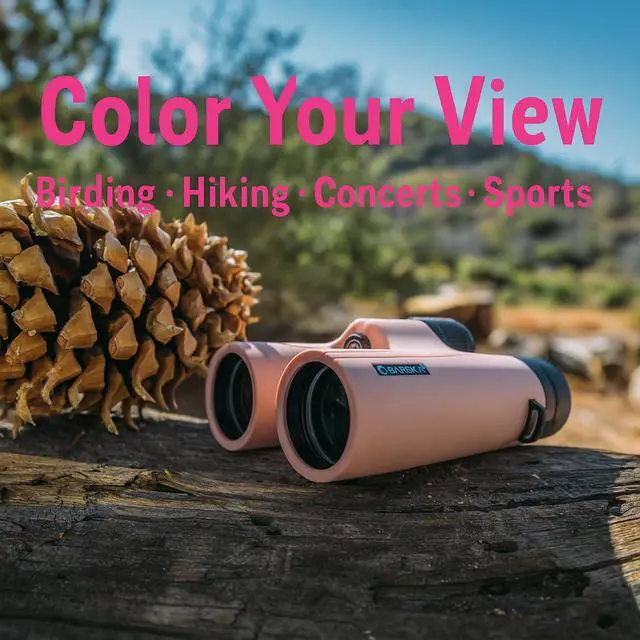 Alt view image 3 of 7 - Crush 10x42 Binoculars Lightweight, Compact & Shockproof Design in Bright Colors for Hiking, Travel, Concerts, Sports, Great Gift Idea Case & Strap Included