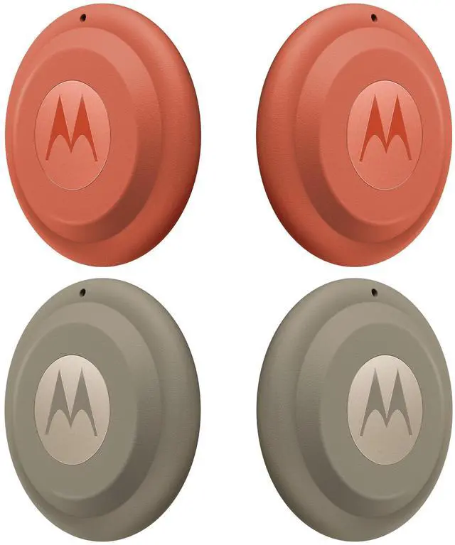Main image of Moto Tag 2 (Works with Android Find My Device and Find Hub) Bluetooth 6.0 and UWB (4, (4 Pack (2 Green 2 Orange)))
