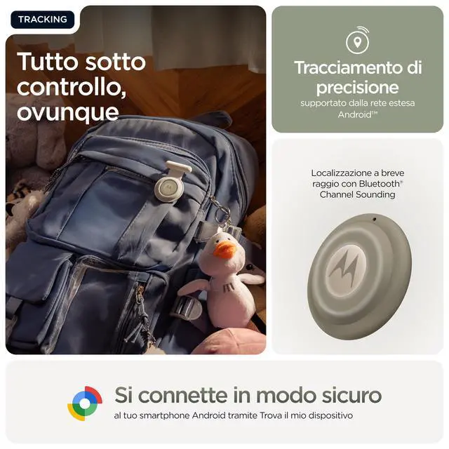 Alt view image 2 of 5 - Moto Tag 2 (Works with Android Find My Device and Find Hub) Bluetooth 6.0 and UWB (4, (4 Pack (2 Green 2 Orange)))
