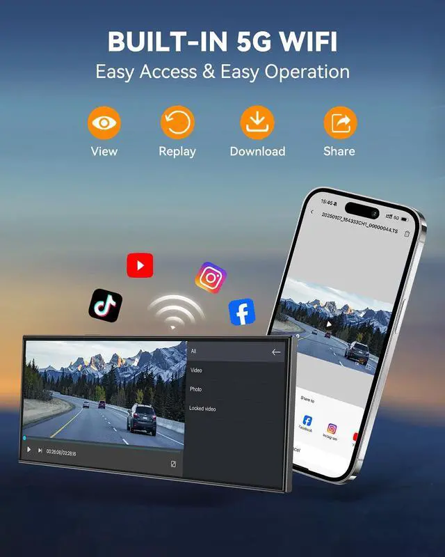 Alt view image 5 of 7 - 11.5" Largest Wireless Carplay Screen for Car, Portable A pple Carplay & Android Auto Touch Screen, 4K Dash Cam/App Control/1080p Backup Camera/Mirror Link/Voice Control/GPS/Bluetooth,for All Vehicles