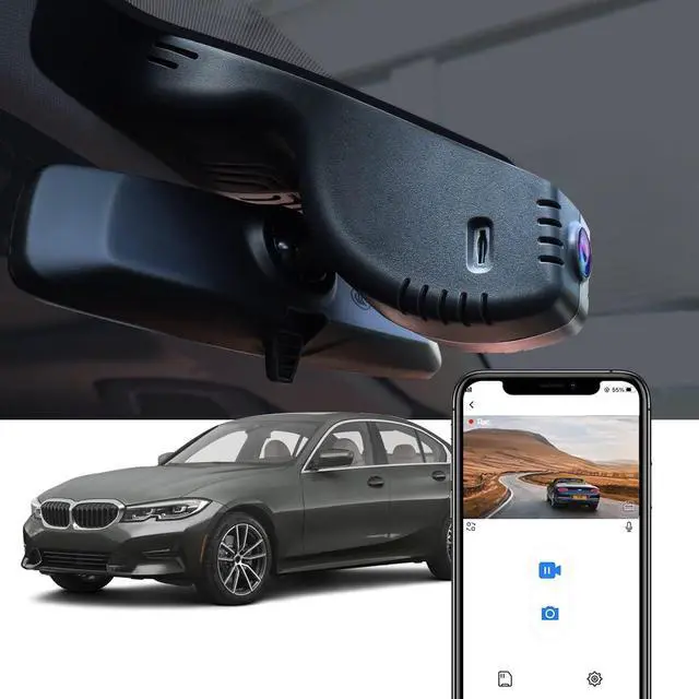 Main image of 4K Dash Cam Suitable for BMW 3 4 Series M3 M4 2020-2024 (Model B) 330i 430i Xdrive 330e M340i M440i Coupe, OEM Look, UHD 2160P Video, WiFi Connect & APP, Loop Recording, G-Sensor, 64GB Card