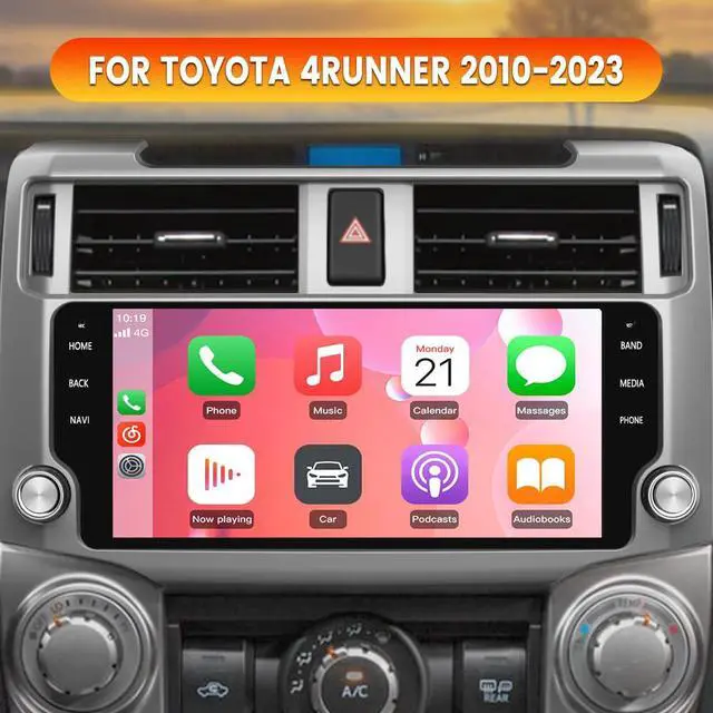 Alt view image 2 of 6 - Android Radio for Toyota 4Runner 2010-2023 10.33-inch Touchscreen | Android 4Runner Radio Head Unit, Wireless CarPlay & Android Auto, DSP, GPS Navigation, Bluetooth, WiFi, FM AM, Silver