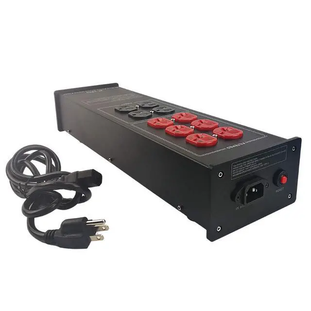 Alt view image 6 of 7 - AC Power Filter Power Conditioner - AC Power Purifier with Surge Protector, Black