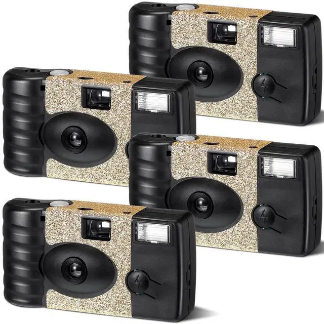 Main image of 4 Pcs Disposable Camera Single Use Film Camera One Time Camera for Photography with Flash Color Film for Wedding, Anniversary, Travel, Camp, Party Supplies, Birthday Gift (Classic Style)
