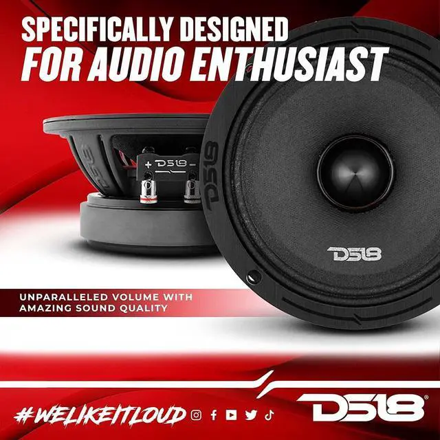 Alt view image 3 of 7 - PRO-ZXI6.4BM 6.5" Pro Audio Midrange Loudspeaker with Bullet - 600W Max 300W RMS 4 Ohms - Premium Quality Audio Door Speakers for Car or Truck Stereo Sound System - 2 Speakers