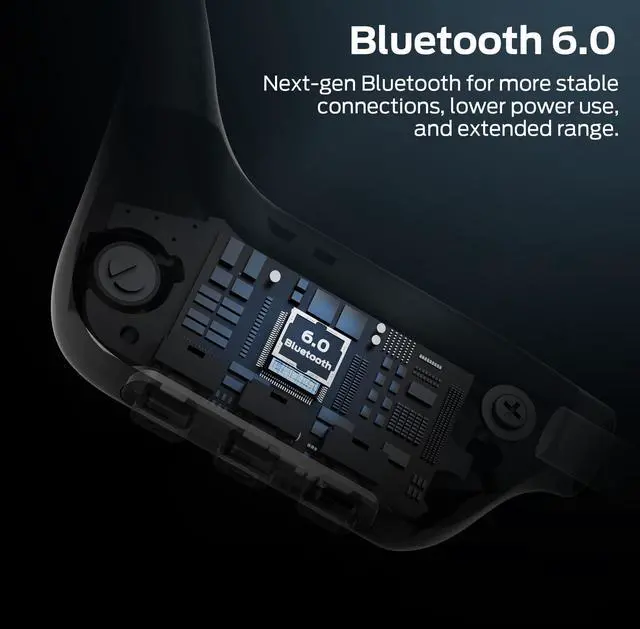 Alt view image 3 of 7 - Open Ear BC300 Sport Headphones, Wireless Bone Conduction Headphones Bluetooth 6.0, IPX8 Waterproof, 32GB Built-in Memory, 10-Hour Battery Life for Running, Cycling, Outdoor Sports