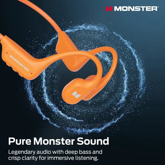 Alt view image 6 of 7 - Open Ear BC300 Sport Headphones, Wireless Bone Conduction Headphones Bluetooth 6.0, IPX8 Waterproof, 32GB Built-in Memory, 10-Hour Battery Life for Running, Cycling, Outdoor Sports