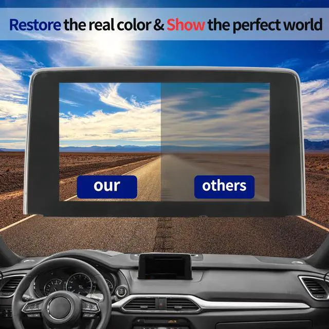 Alt view image 6 of 7 - 8" inch Touch Screen Glass Digitizer Navigation Replacement Fit for Mazda CX9 CX-9 2016 2017 2018 2019 Replace# TK49-611J0, TK49-611JA, TK49-611JB