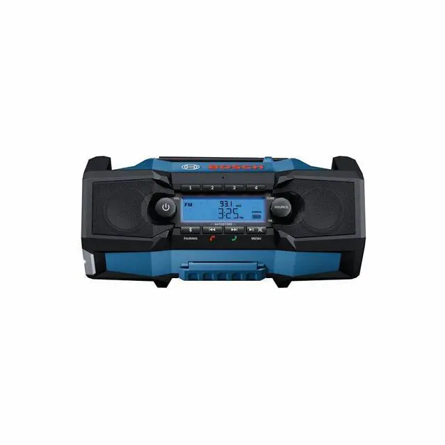 Alt view image 4 of 7 - GPB18V-2CN 18V Cordless Jobsite Radio with Bluetooth 5.0 - Portable, Durable, Enhanced Bass, USB Charging, AUX Input (Battery Not Included)