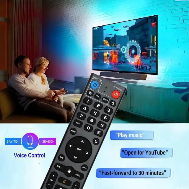 Alt view image 3 of 6 - V3 Pro Voice Remote Control Replacement for VSeeBox V5/ V3/ V2/ V1 ProV3 PlusV1 Max/Elite Models