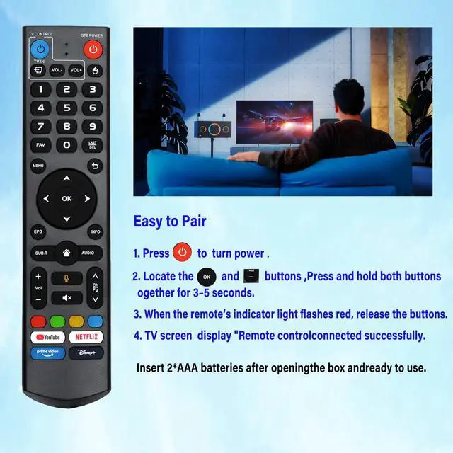 Alt view image 6 of 6 - V3 Pro Voice Remote Control Replacement for VSeeBox V5/ V3/ V2/ V1 ProV3 PlusV1 Max/Elite Models