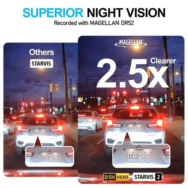 Alt view image 2 of 7 - Dash Cam Front and Rear, 4K+4K Dual Dash Camera for Cars, STARVIS 2 Night Vision, Free 24H Parking Mode Hardwire Kit, Built-in Wi-Fi, GPS, 128GB SD Card Included (DR52)