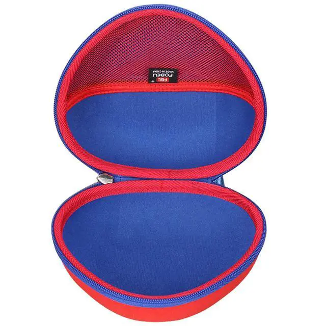 Alt view image 7 of 7 - EVA Kids Headphone Case for JLab/Acer/eKids Spiderman, Case Only | Hard EVA Shell, Shockproof & Water-Resistant, Double Zipper Closure, Mesh Pocket, Travel Storage Bag, Red+Blue
