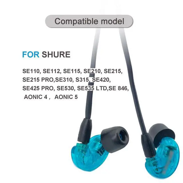 Alt view image 3 of 6 - Foam Ear Tips Replacement for Shure SE215 SE425 SE535 SE846, Medium | IEM Monitor Tips, Memory Foam Earbud Tips Compatible with Aonic4 Aonic5 Earphones, Noise Isolation, 3 Pairs, Black