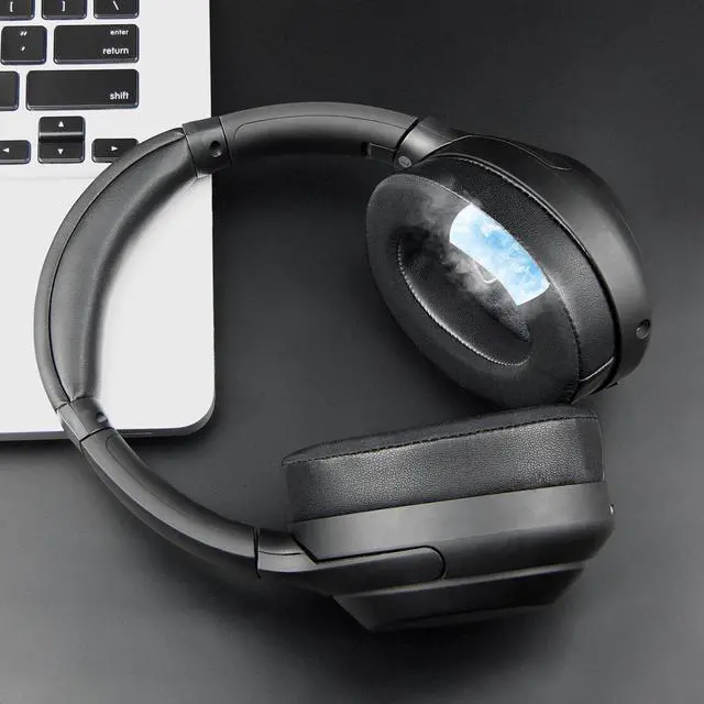 Alt view image 7 of 7 - Cooling Earpads for Sony WH-1000XM4 Headphones, Ear Pads Cushions with High-Density Noise Isolation Foam, Added Thickness, Without Affecting Sensor - Black