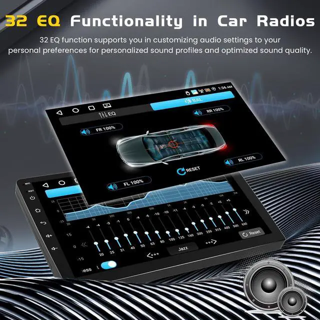 Alt view image 5 of 5 - Car Stereo for Chevrolet Silverado Tahoe Suburban GMC Yukon 2007-2012 | 9 Inch HD Touch Screen with 4+64GB storage, Silverado Radio with CarPlay Android Auto WiFi GPS Bluetooth FM/RDS 32EQ SWC