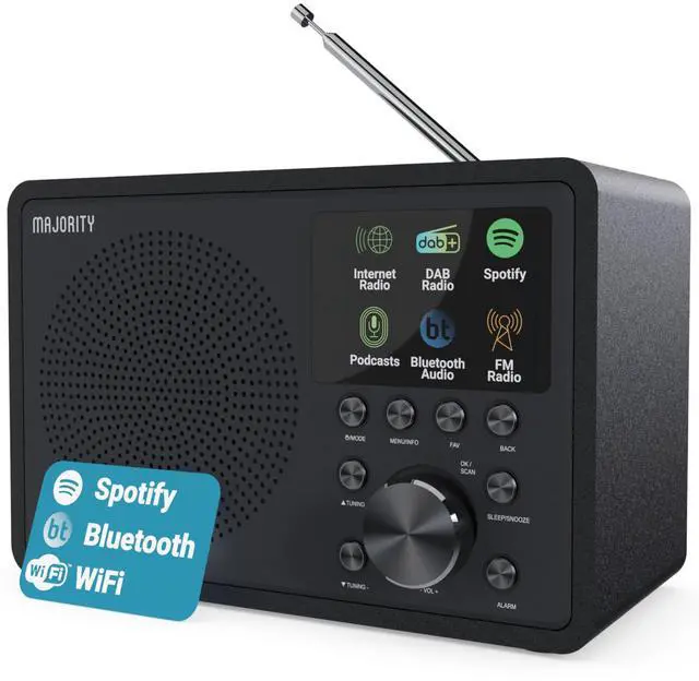 Main image of Internet Radio for Home with WiFi and FM | DSP Speaker Perfect for Bedroom, Kitchen, and Living Room Use | FM, Spotify Connect, Multi-Alarm, Frontier Oktiv App Control | Touro