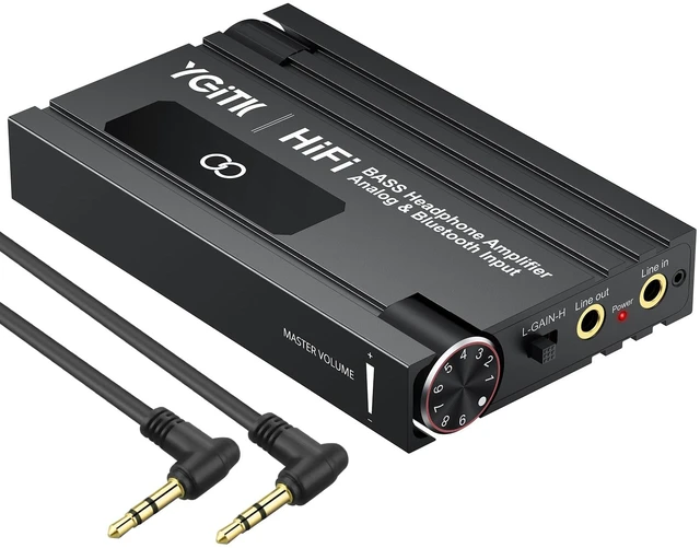 Main image of Professional 16-600 Bluetooth Headphone Amplifier with Bass Boost,3.5mm Portable HiFi Earphone Amplifiers,Gain Switch Bass Volume Adjust & Aluminum Case,Rechargeble Headphone Amp for Laptop
