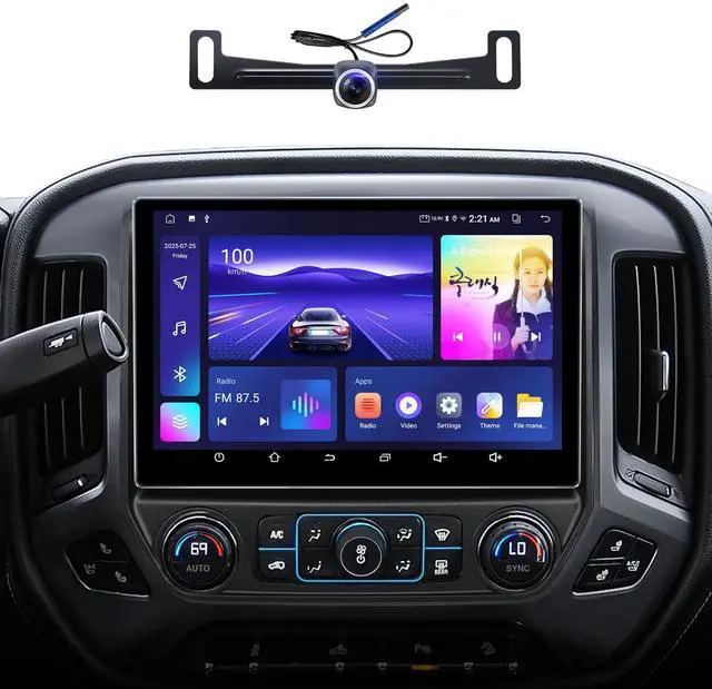 Main image of 11.5" 4G+64G Android Car Radio for GMC Sierra Chevrolet Silverado 2014-2018 | Upgrade Touch Screen Stereo Replacement Wireless Carplay Android Auto GPS Navigation Multimedia Player Backup Camera SWC