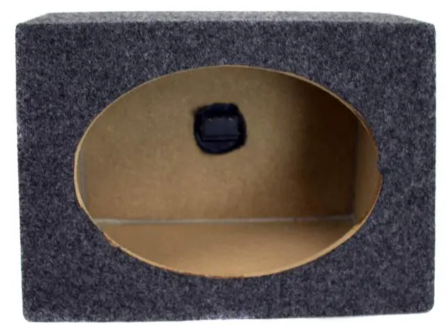 Alt view image 6 of 7 - 2-Pack 6x9 Inch Angled Speaker Enclosure, Sealed Car Audio Box