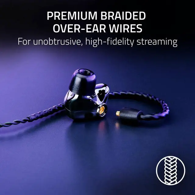 Alt view image 6 of 7 - Moray in-Ear Monitor for All-Day Streaming: Clear, Full-Range Audio - Comfortable Fit - Low Profile Design - Sound Isolating Earbuds - Detachable Over-Ear Wire - Custom Ear Tips & Case - Black