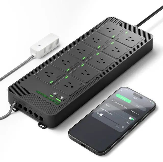 Main image of iHub-Pro 10AC WiFi Power Strip Kit for App Grow Room Control | Environmental Control for Light, Temperature, Humidity & VPD for tents or grow rooms, optimizing every plant growth stage