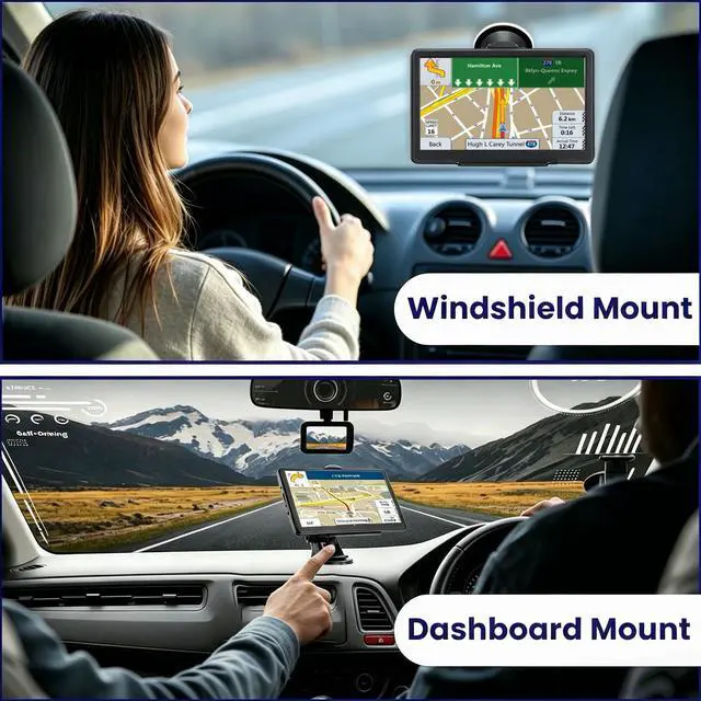 Alt view image 6 of 7 - 7" GPS Navigator for Car Truck RV, Car GPS Navigation System with 2026 Maps, Free Updates, Voice Guidance, Speed & Red-Light Camera Alerts, Custom Truck Routing, HD Touchscreen
