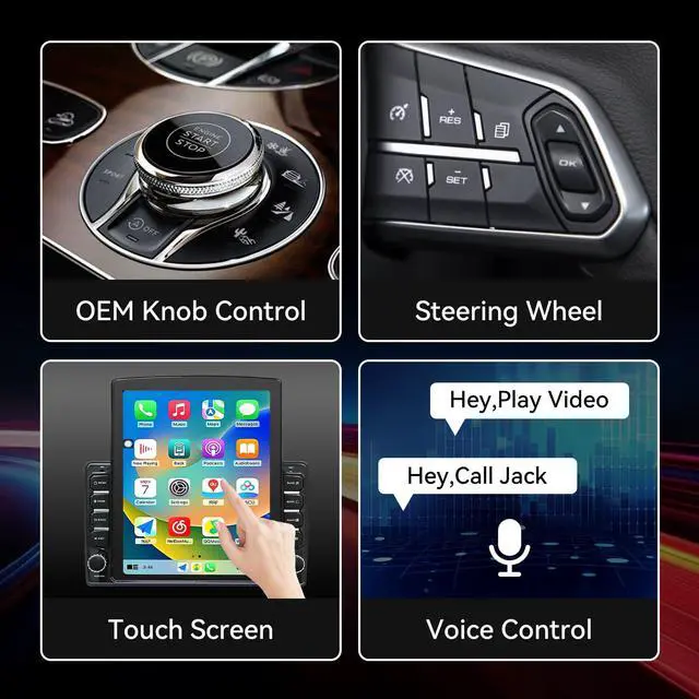 Alt view image 6 of 7 - 9.7" Android 14 Car Radio Stereo Compatible with Ford F150 2004 2005 2006 2007 2008 AHD Backup Camera Upgrade Wireless CarPlay & Android Auto Touch Screen GPS WiFi SWC FM Bluetooth 2+64G