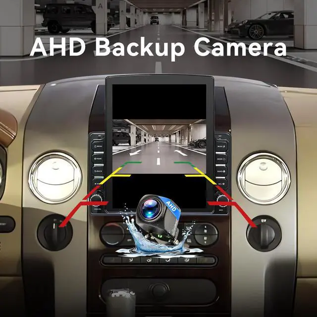 Alt view image 4 of 7 - 9.7" Android 14 Car Radio Stereo Compatible with Ford F150 2004 2005 2006 2007 2008 AHD Backup Camera Upgrade Wireless CarPlay & Android Auto Touch Screen GPS WiFi SWC FM Bluetooth 2+64G