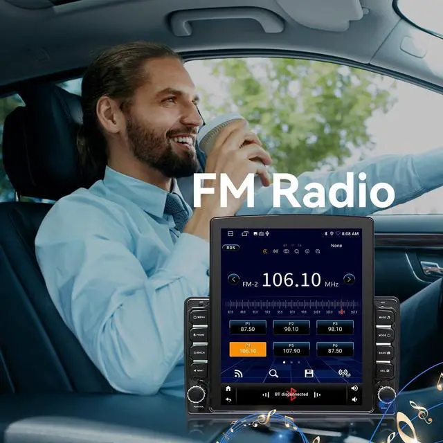 Alt view image 7 of 7 - 9.7" Android 14 Car Radio Stereo Compatible with Ford F150 2004 2005 2006 2007 2008 AHD Backup Camera Upgrade Wireless CarPlay & Android Auto Touch Screen GPS WiFi SWC FM Bluetooth 2+64G