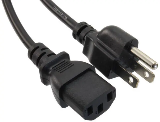 Alt view image 3 of 4 - CablesOnline 12-Pack 1ft. Short 3-Conductor PC Power Cord, 18AWG NEMA 5-15P to IEC-60320-C13 Cable, PC-111-12