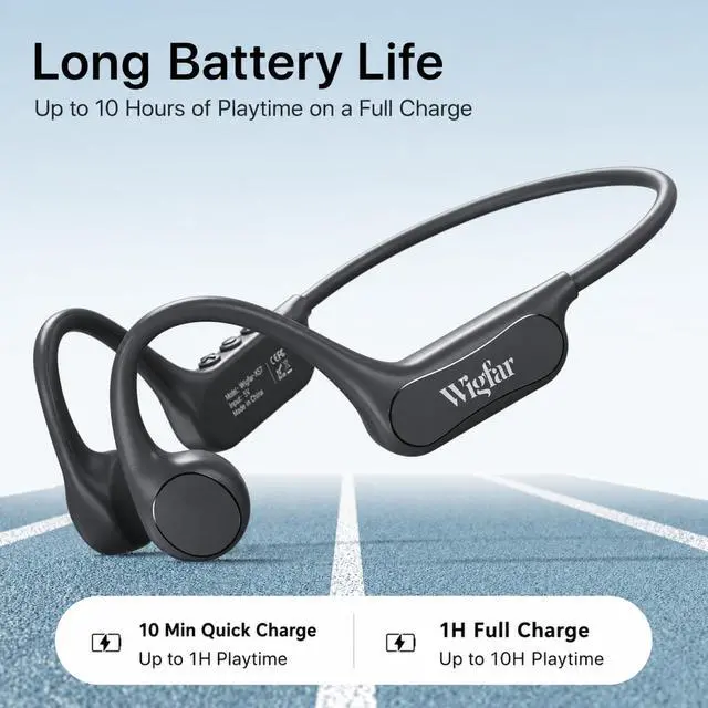 Alt view image 6 of 7 - Bone Conduction Headphones, Open Ear Headphones, Bluetooth 6.0 | Lightweight Sports Headphones for Running & Workouts, Clear Sound, 10H Playtime and IP54 Sweat Resistance for Daily Use