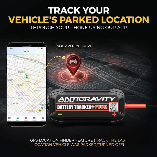 Alt view image 5 of 7 - Bluetooth Battery Tracker Plus, Black, AG-BTR-3