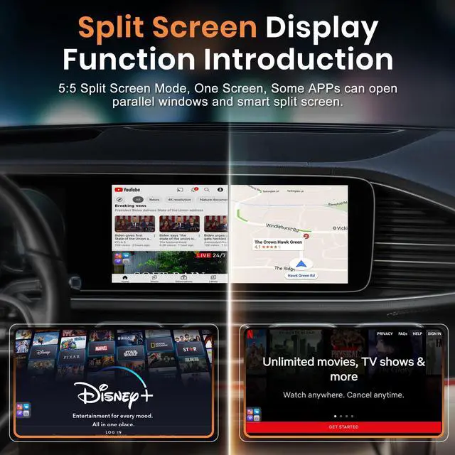 Alt view image 6 of 7 - MAX 5.0 Magic Ai Box Wireless Carplay & Android Auto Adapter, Android 13, 8+128GB, 8Core, Box Support Disney+, NetfIix,YouTube,Google Store,TF-Card,HDMI and More