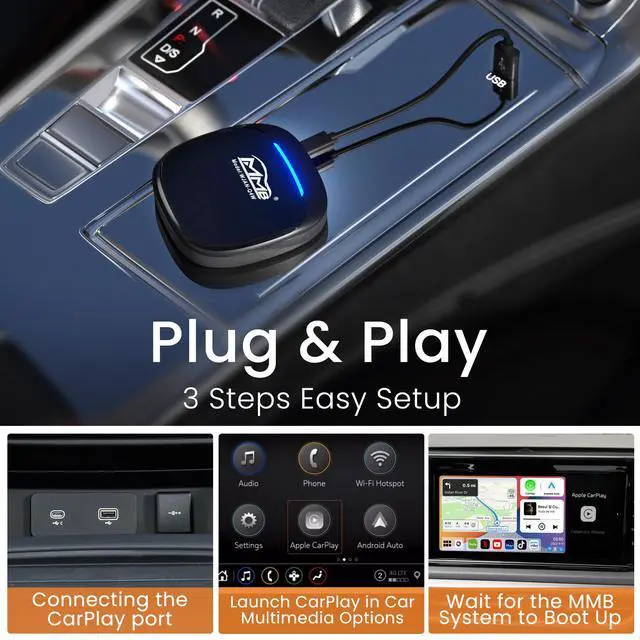 Alt view image 5 of 7 - MAX 5.0 Magic Ai Box Wireless Carplay & Android Auto Adapter, Android 13, 8+128GB, 8Core, Box Support Disney+, NetfIix,YouTube,Google Store,TF-Card,HDMI and More