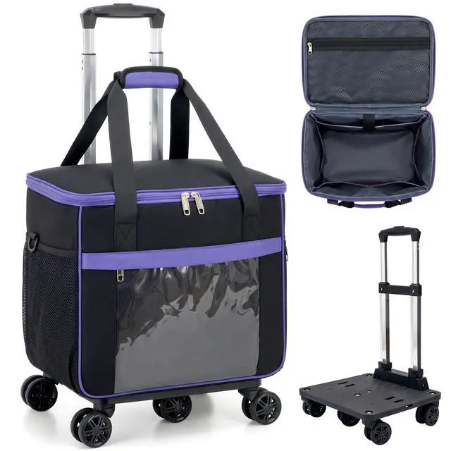 Main image of 5-Wheel Rolling Tote Bag for 15.6 in Laptop | Rolling tote for teachers, nurses & crafters; Spacious compartment fits 15.6 inch laptop; Smooth 5-wheel rolling design