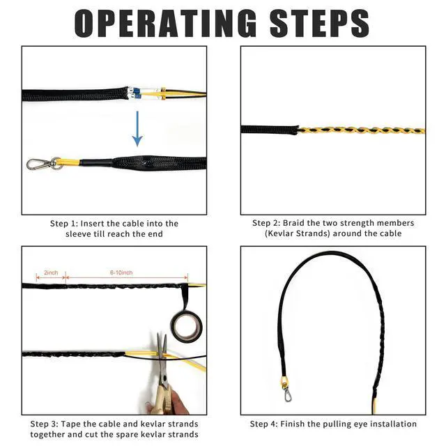 Alt view image 2 of 2 - Fiber Pulling Eye Kit for Simplex and Duplex Fiber Patch Cables | For install fiber optic cables through conduit/inside walls, protect cables from damaged during the installation process