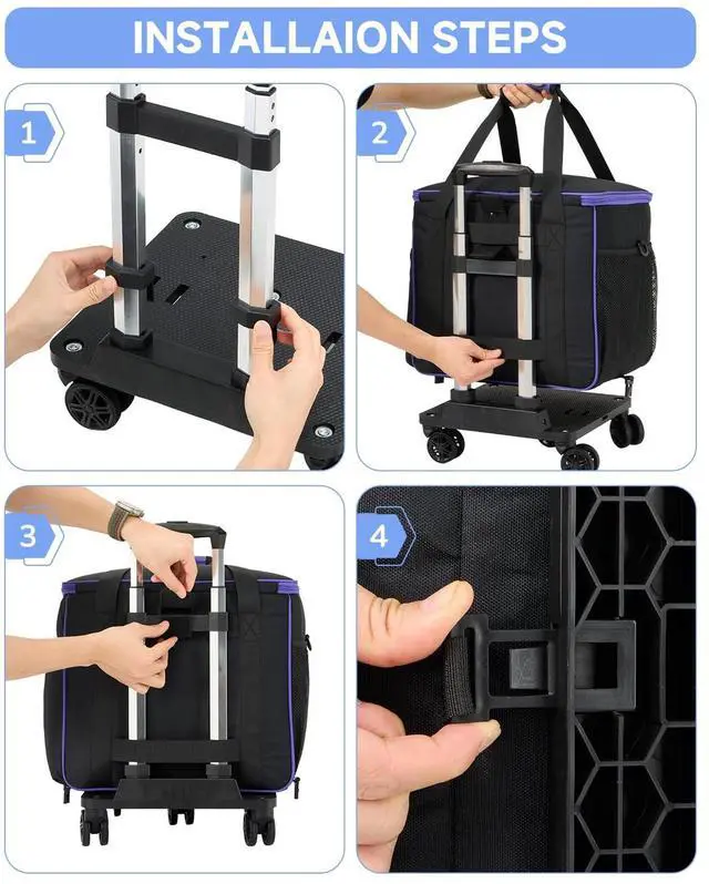 Alt view image 5 of 7 - 5-Wheel Rolling Tote Bag for 15.6 in Laptop | Rolling tote for teachers, nurses & crafters; Spacious compartment fits 15.6 inch laptop; Smooth 5-wheel rolling design