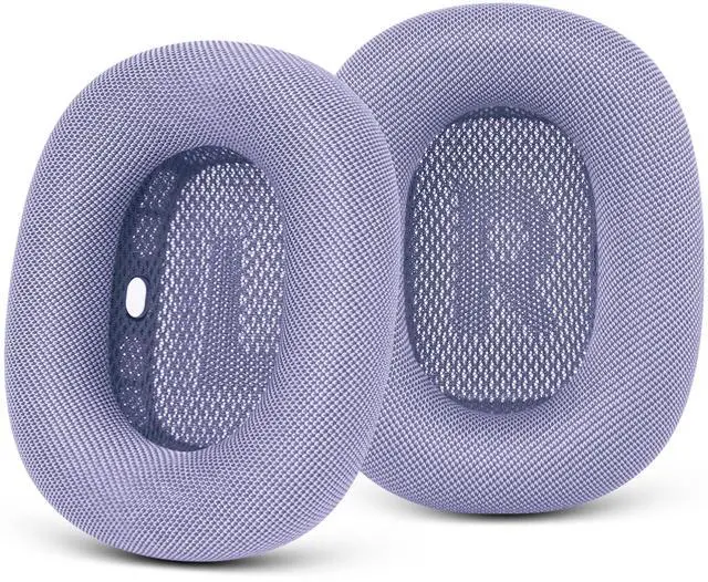 Main image of Upgraded Ear Cushions Replacement Earpads for AirPods Max 1 & 2 Headphones, Mesh Fabric Ear Pads Ear Covers Cups with Memory Foam and Magnet for AirPods Max (Purple)