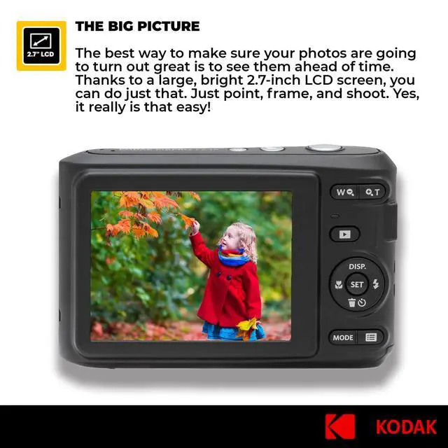 Alt view image 2 of 5 - Kodak PIXPRO FZ45 Digital Camera + Point & Shoot Camera Case + Sandisk 128GB SDXC Memory Card
