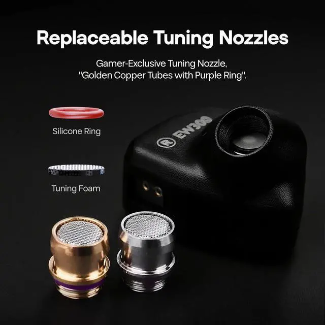 Alt view image 5 of 7 - SIMGOT EW300 in Ear Monitor, 1DD+1Planar+1PZT Hybrid Driver IEM Earphones, HiFi Wired Earbuds with Detachable Nozzles, Gaming Earbuds with OFC IEM Cable for Audiophiles (SIMGOT-EW300-DSP)