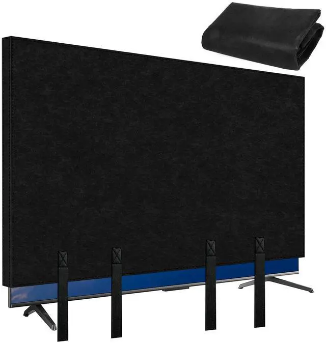 Main image of 60"65" TV Cover for Moving, Thick Felt Dust Anti-Scratch | TV Screen Cover with Bottom Strap for TV Moving, Home Renovation & Pet Scratch or Other Furniture