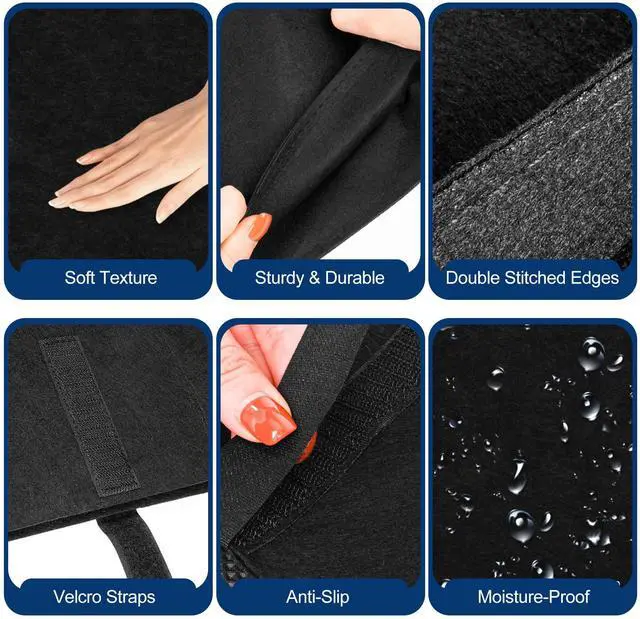 Alt view image 3 of 7 - 60"65" TV Cover for Moving, Thick Felt Dust Anti-Scratch | TV Screen Cover with Bottom Strap for TV Moving, Home Renovation & Pet Scratch or Other Furniture