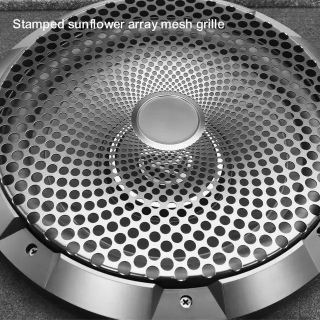 Alt view image 3 of 7 - 10-Inch Subwoofer Grille Concave Center for High Excursion Black Steel Mesh