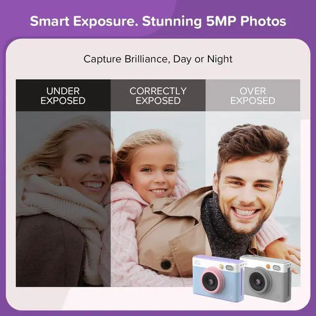 Alt view image 6 of 7 - Insta Lux Instant Print Camera, Cotton Candy | Instant Print Camera, App