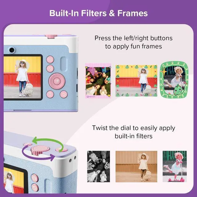 Alt view image 7 of 7 - Insta Lux Instant Print Camera, Cotton Candy | Instant Print Camera, App