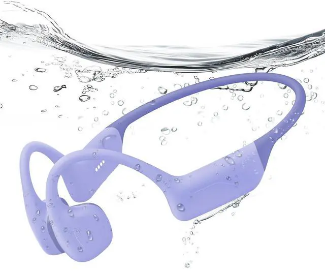 Main image of Full-Coverage Liquid Silicone Swimming Headphones,IP68 Waterproof Underwater Headphones, Bluetooth 6.0&MP3 with 32GB Memory Card,Soft/Skin-Comfortable Open Ear Bone Conduction Swim Earbuds